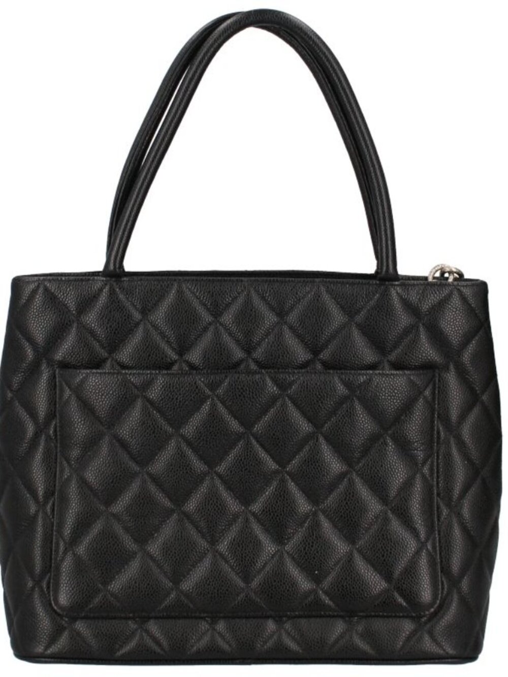 Chanel Medallion Tote Caviar Leather Handbag Black - Picture 3 of 9